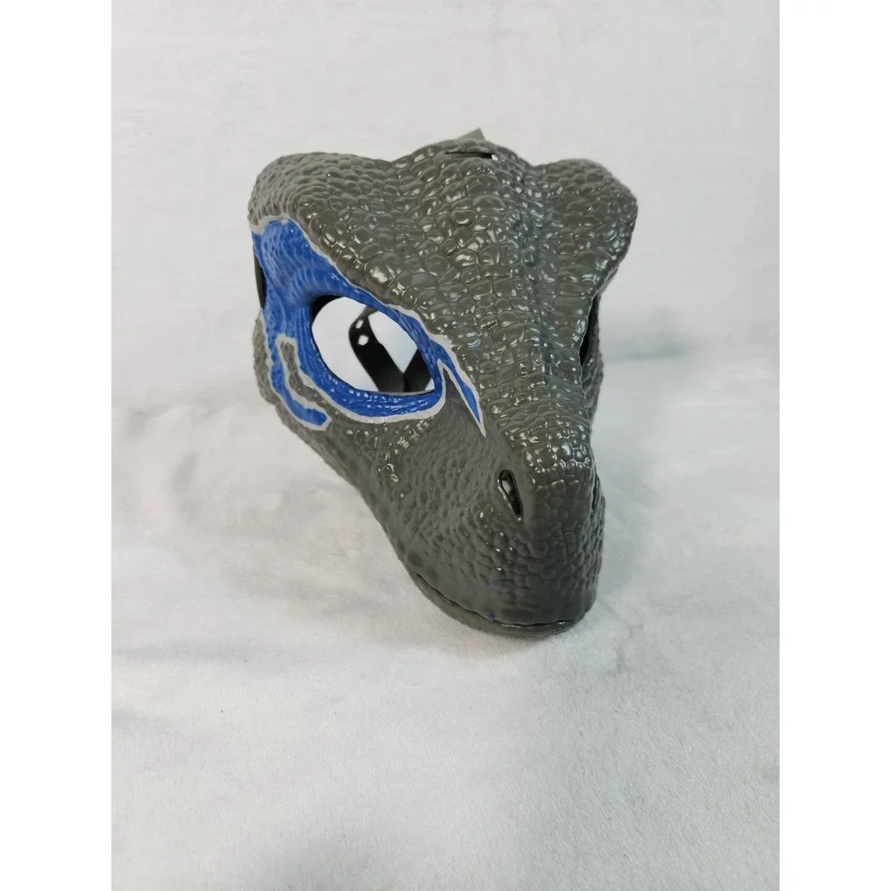 Jurassic Park VELOCIRAPTOR BLUE Dinosaur Dino Mask Raptor Movie World NWT